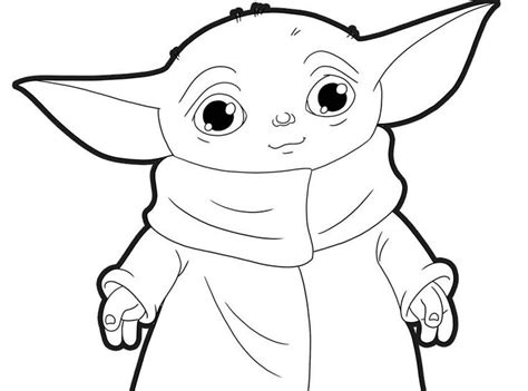 Baby Yoda Coloring Page Free - 240+ Popular SVG File