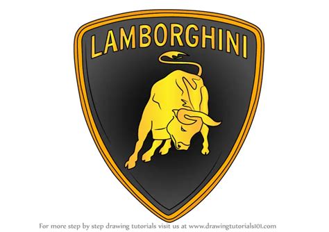 Step By Step How To Draw Lamborghini Logo
