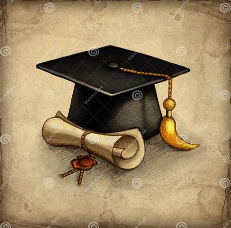 Graduation Cap And Diplo Stock Illustration Illustration Of Object
