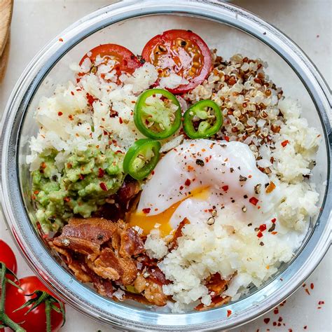 Loaded Quinoa Poached Egg Breakfast Bowls Clean Food Crush