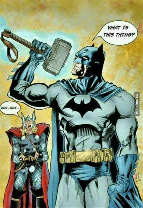 Batman Worth Mjolnir Super Heroi Marvel Dc Comics Marvel Comics