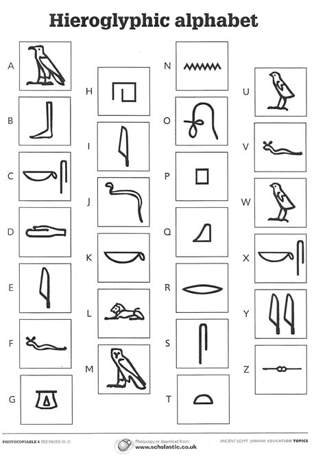 Hieroglyphics Worksheet Printable Worksheets And Activities For