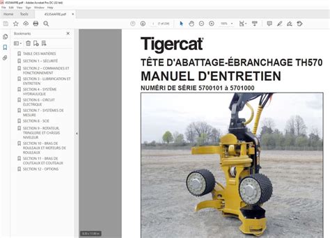 Tigercat T Te D Abattage Branchage Th Manuel D Entretien Pdf