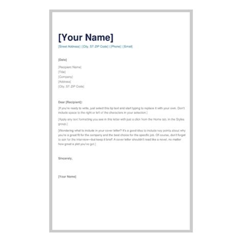 Simple Cover Letter For Job Application