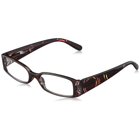 eyekepper 4 pack reading glasses women geometric temples with spring hinge plastic 0 75