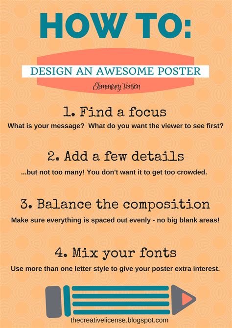 The Creative License How To Design An Awesome Poster Elementary Version