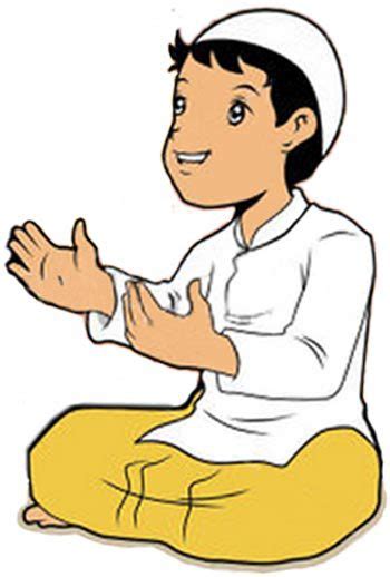 Gambar Kartun Orang Berdoa Islam