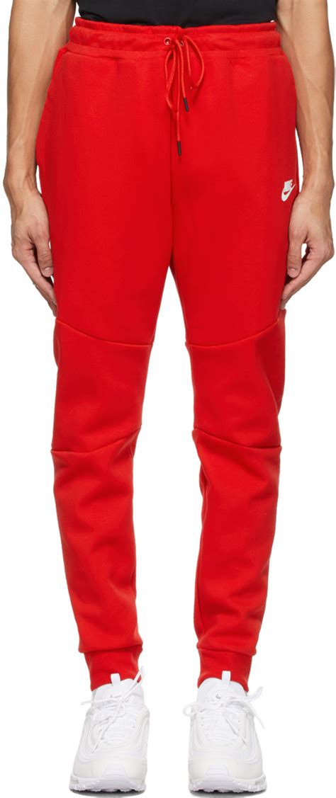 Red Sportswear Tech Fleece Jogger Sweatpants By Nike On Sale