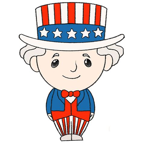 How To Draw Uncle Sam Easy Drawing Tutorial For Kids
