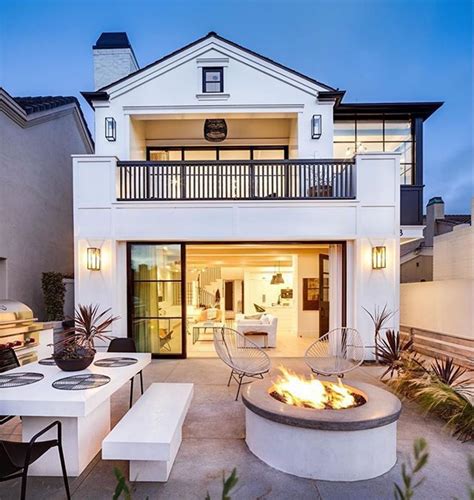 Black And White Outdoor Exterior Love The Firepit California Beach