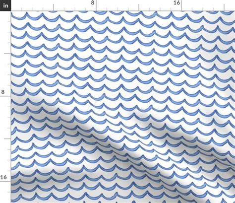 Ocean Fabric Ocean Waves By Hipkiddesigns Ocean Nautical Etsy