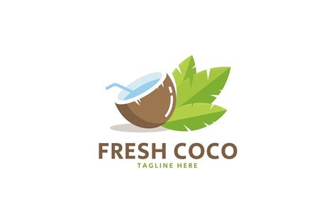 Fresh Coconut Logo Template Logo Templates Logo Design Template