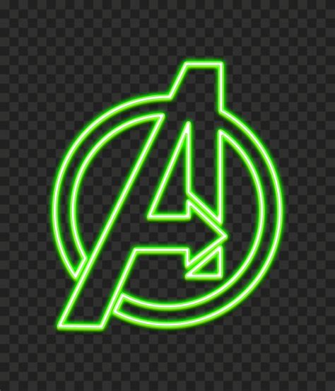 Green Avengers Neon Logo Download Png Citypng