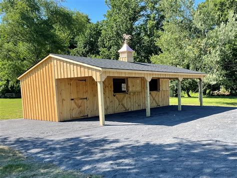 Lean To Sheds And Horse Barns With Large Overhangs
