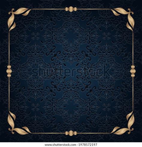 Vintage Gold Frame Scroll Corner Patterns Stock Vector Royalty Free