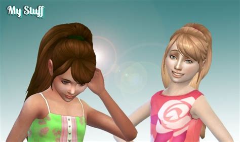 Confident Ponytail For Girls At My Stuff Sims 4 Updates