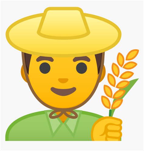 Man Farmer Icon Farmer Emoji Hd Png Download Kindpng