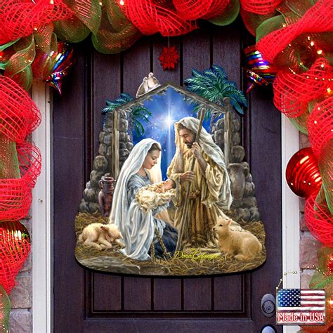 Nativity Scene By Dona Gelsinger Glory To God Wooden Wall Etsy