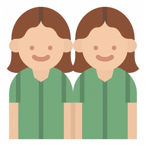 Girl Kids Sibling Twins Icon Download On Iconfinder