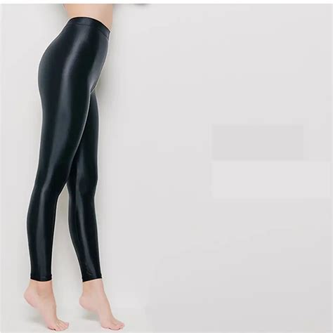 drozeno ladies sexy shiny tights pantyhose sports yoga pants slim fit cropped pants design