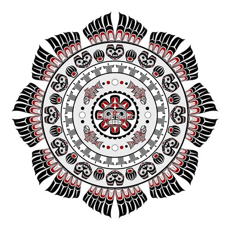 Pacific Northwest Native American Art Mandala By Debidalio Redbubble