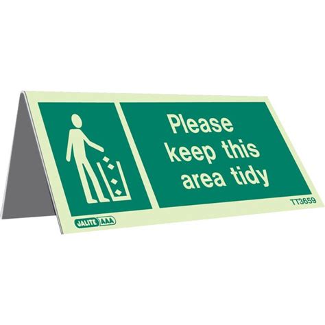 Tabletop Keep Area Tidy Pack Of 5 Sign Jalite Tt3655 2 Table Top