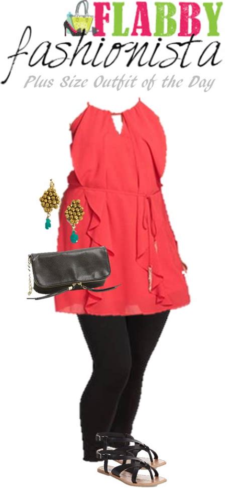 Plus Size Outfit Of The Day Coral Tunic Flabby Fashionista Plus