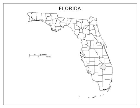 5 Best Images Of Florida County Maps Printable Latest Florida County