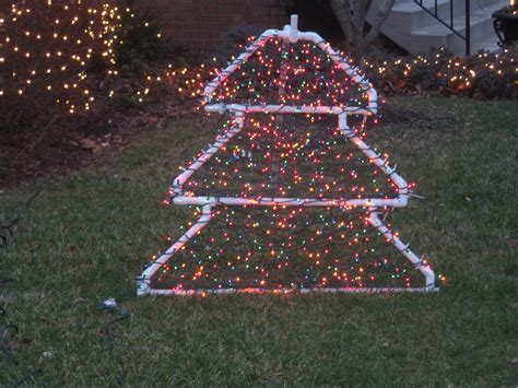 Pvc Christmas Tree Lighted Yard Decoration 3 Steps Instructables