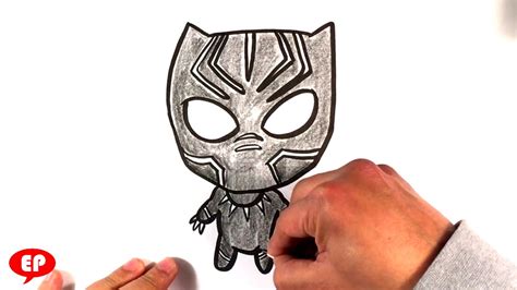 How To Draw Cute Black Panther Easy Pictures To Draw Youtube