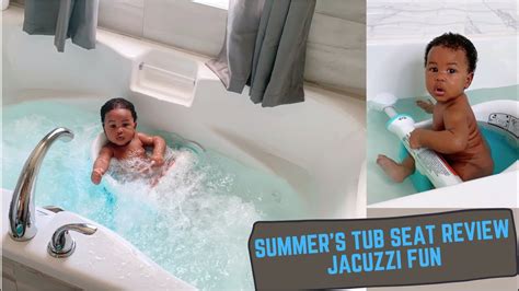 Deluxe baby tubs for bath time support. Summer Bath Seat Review | Baby sitting up in Jacuzzi and ...