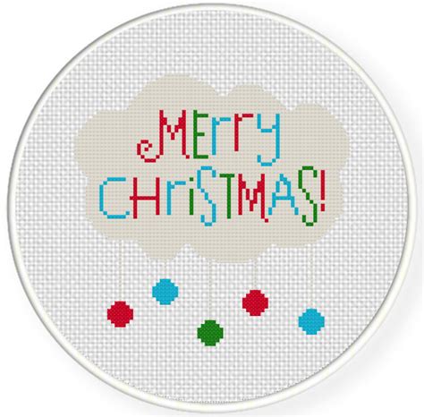 Merry Christmas Cross Stitch Pattern Daily Cross Stitch