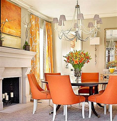 How To Decorate With Orange Orange Dining Room Living Room Orange