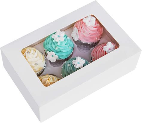 Cupcake Boxes With Inserts Hold 6 Standard Cupcakes Brown Bakery Boxes Cupcake Carrier