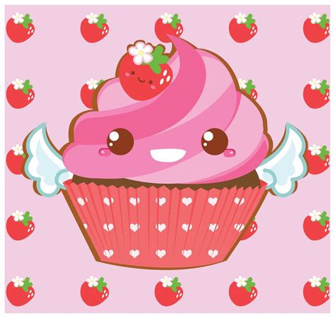 Strawberry Cupcake Kawaii Cupcakes