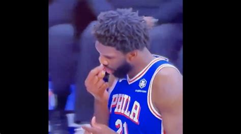 Joel Embiid Notched A Triple Double With A Belly Full Of Jolly Ranchers Crossing Broad
