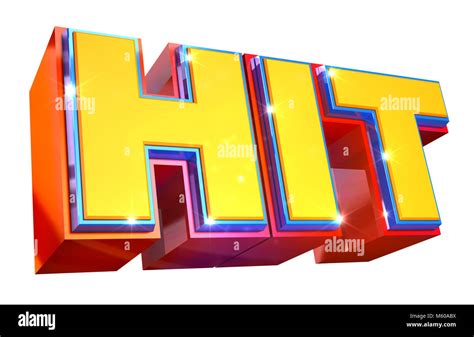 Colorful Hit Logo 3d Illustration Stock Photo Alamy