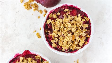 Ginger Plum Crumble With Oat And Hazelnuts Foodaciously YouTube