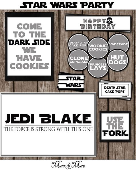 Star Wars Party Printables And Decorations