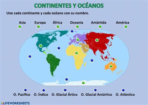 Ejercicio De Mapa De Los Oceanos Y Continentes Images