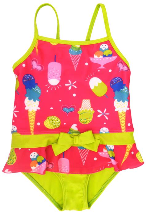 Pink Platinum Baby Girls Ice Cream One Piece Swimsuit