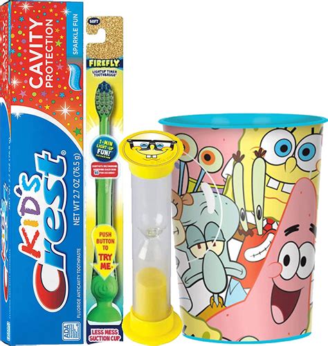 Nickelodeon Spongebob Squarepants Inspired 4pc Bright Smile Oral Hygiene Set