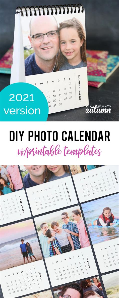 Diy Mini 2021 Photo Calendar Free Printable Templates