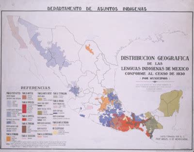 Distribución Geográfica de las Lenguas Indígenas de México Mediateca INAH