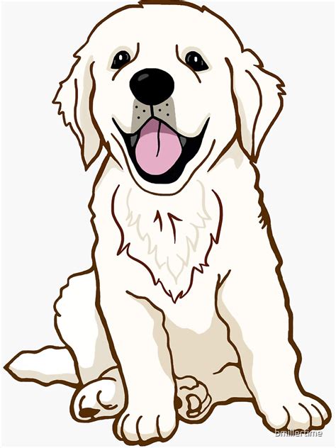 Golden Retriever Puppy Sticker For Sale By Bmillertime Redbubble