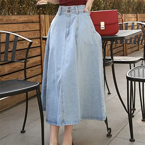 Vintage New Denim Skirtswomens Denim Skirts Thin Slim Denim Jeans