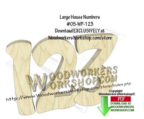 House Numbers Downloadable Scrollsaw Woodworking Pattern