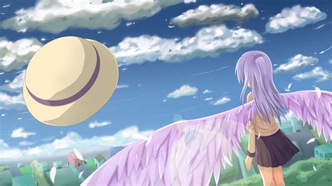 1700x1206 Anime Girl Hat Dress Wind Anime Wind Wallpaper
