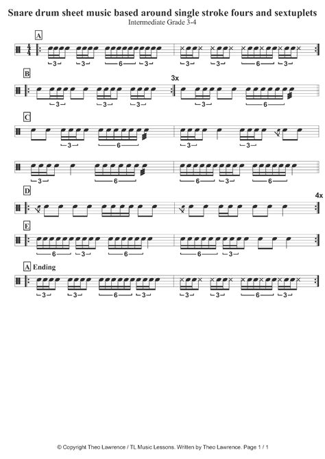 Pin By Brookside Drums On Drum Sheet Music Drum Sheet Music Drums