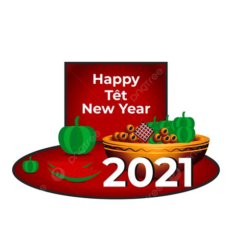 Tet New Year Vector Art Png Vietnamese New Year Tet 2021 Vietnamese